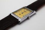 Refurbished Vintage Seiko Slim Tank Men's Wrist Watch Yellow Dial With Dark Brown Strap - Image 7