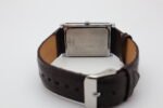 Refurbished Vintage Seiko Slim Tank Men's Wrist Watch Blue Dial With Dark Brown Strap - Image 8