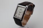 Refurbished Vintage Seiko Slim Tank Men's Wrist Watch White Dial With Dark Brown Strap - Image 3