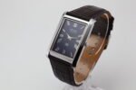 Refurbished Vintage Seiko Slim Tank Men's Wrist Watch Blue Dial With Dark Brown Strap - Image 3