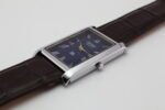 Refurbished Vintage Seiko Slim Tank Men's Wrist Watch Blue Dial With Dark Brown Strap - Image 5