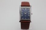 Refurbished Vintage Seiko Slim Tank Men's Wrist Watch Blue Dial With Light Brown Strap - Image 4
