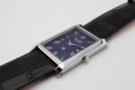 Refurbished Vintage Seiko Slim Tank Men's Wrist Watch Blue Dial With Black Strap - Image 6