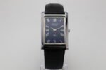 Refurbished Vintage Seiko Slim Tank Men's Wrist Watch Blue Dial With Black Strap - Image 4