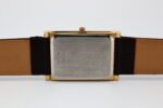 Refurbished Vintage Seiko Slim Tank Men's Wrist Watch Gold Dial With Dark Brown Strap - Image 9