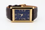 Refurbished Vintage Seiko Slim Tank Men's Wrist Watch Blue Dial With Dark Brown Strap - Image 5
