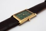 Refurbished Vintage Seiko Slim Tank Men's Wrist Watch Green Dial With Dark Brown Strap - Image 6