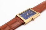 Refurbished Vintage Seiko Slim Tank Men's Wrist Watch Blue Dial With Light Brown Strap - Image 5