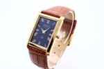 Refurbished Vintage Seiko Slim Tank Men's Wrist Watch Blue Dial With Light Brown Strap - Image 3