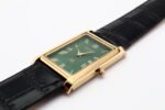 Refurbished Vintage Seiko Slim Tank Men's Wrist Watch Green Dial With Black Strap - Image 6