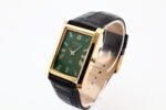 Refurbished Vintage Seiko Slim Tank Men's Wrist Watch Green Dial With Black Strap - Image 3