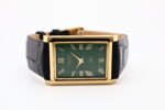 Refurbished Vintage Seiko Slim Tank Men's Wrist Watch Green Dial With Black Strap - Image 5