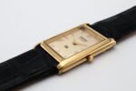 Refurbished Vintage Seiko Slim Tank Men's Wrist Watch Gold Dial With Black Strap - Image 7