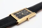 Refurbished Vintage Seiko Slim Tank Men's Wrist Watch Black Dial With Black Strap - Image 6