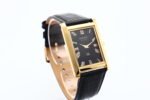 Refurbished Vintage Seiko Slim Tank Men's Wrist Watch Black Dial With Black Strap - Image 2