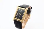 Refurbished Vintage Seiko Slim Tank Men's Wrist Watch Black Dial With Black Strap - Image 3