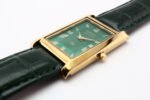 Refurbished Vintage Seiko Slim Tank Men's Wrist Watch Green Dial With Green Strap - Image 8