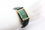 Refurbished Vintage Seiko Slim Tank Men's Wrist Watch Green Dial With Green Strap - Image 4