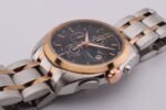 New Tissot 1853 Couturier Tachymeter Chronograph Quartz Men's Wrist Watch Black Dial Silver-Rose Gold Chain - Image 5