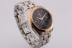 New Tissot 1853 Couturier Tachymeter Chronograph Quartz Men's Wrist Watch Black Dial Silver-Rose Gold Chain - Image 2