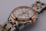 New Tissot 1853 Couturier Tachymeter Chronograph Quartz Men's Wrist Watch White Dial Silver-Rose Gold Chain - Image 7