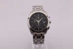 New Tissot 1853 Couturier Tachymeter Chronograph Quartz Men's Wrist Watch Black Dial Silver Chain - Image 4