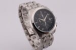 New Tissot 1853 Couturier Tachymeter Chronograph Quartz Men's Wrist Watch Black Dial Silver Chain - Image 2