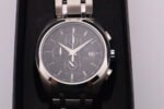 New Tissot 1853 Couturier Tachymeter Chronograph Quartz Men's Wrist Watch Black Dial Silver Chain - Image 13