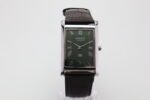 Refurbished Vintage Seiko Slim Tank Men's Wrist Watch Green Dial With Dark Brown Strap - Image 4