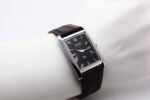 Refurbished Vintage Seiko Slim Tank Men's Wrist Watch Black Dial With Dark Brown Strap - Image 7