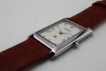Refurbished Vintage Seiko Slim Tank Men's Wrist Watch White Dial With Light Brown Strap - Image 5