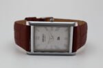 Refurbished Vintage Seiko Slim Tank Men's Wrist Watch White Dial With Light Brown Strap - Image 6