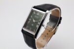 Refurbished Vintage Seiko Slim Tank Men's Wrist Watch Green Dial With Black Strap - Image 3