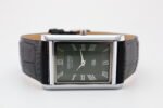 Refurbished Vintage Seiko Slim Tank Men's Wrist Watch Green Dial With Black Strap - Image 5