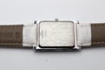 Refurbished Vintage Seiko Slim Tank Men's Wrist Watch White Dial With White Strap - Image 8