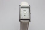 Refurbished Vintage Seiko Slim Tank Men's Wrist Watch White Dial With White Strap - Image 4