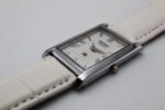 Refurbished Vintage Seiko Slim Tank Men's Wrist Watch White Dial With White Strap - Image 5
