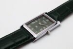 Refurbished Vintage Seiko Slim Tank Men's Wrist Watch Green Dial With Green Strap - Image 5