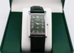 Refurbished Vintage Seiko Slim Tank Men's Wrist Watch Green Dial With Green Strap