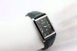 Refurbished Vintage Seiko Slim Tank Men's Wrist Watch Green Dial With Green Strap - Image 6