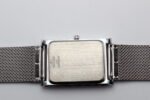 Refurbished Vintage Seiko Slim Tank Men's Wrist Watch Black Dial With Silver Mesh Band - Image 10