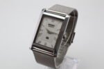 Refurbished Vintage Seiko Slim Tank Men's Wrist Watch White Dial With Silver Mesh Band - Image 3