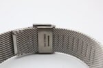 Refurbished Vintage Seiko Slim Tank Men's Wrist Watch Black Dial With Silver Mesh Band - Image 8