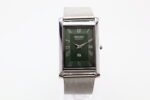 Refurbished Vintage Seiko Slim Tank Men's Wrist Watch Green Dial With Silver Mesh Band - Image 4