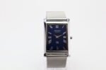 Refurbished Vintage Seiko Slim Tank Men's Wrist Watch Blue Dial With Silver Mesh Band - Image 4