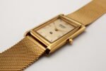 Refurbished Vintage Seiko Slim Tank Men's Wrist Watch Gold Dial With Gold Mesh Band - Image 12