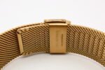 Refurbished Vintage Seiko Slim Tank Men's Wrist Watch Gold Dial With Gold Mesh Band - Image 7