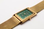 Refurbished Vintage Seiko Slim Tank Men's Wrist Watch Green Dial With Gold Mesh Band - Image 6