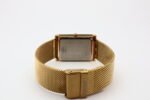 Refurbished Vintage Seiko Slim Tank Men's Wrist Watch Green Dial With Gold Mesh Band - Image 9