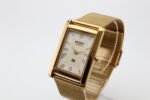 Refurbished Vintage Seiko Slim Tank Men's Wrist Watch White Dial With Gold Mesh Band - Image 3